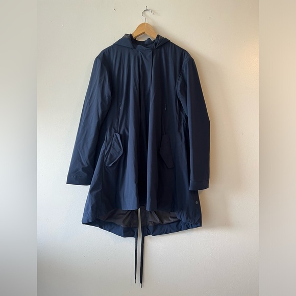 Lululemon Swing Trench True Navy 6 Water And Wind Resistant Glyde Lightweight - Picture 7 of 16